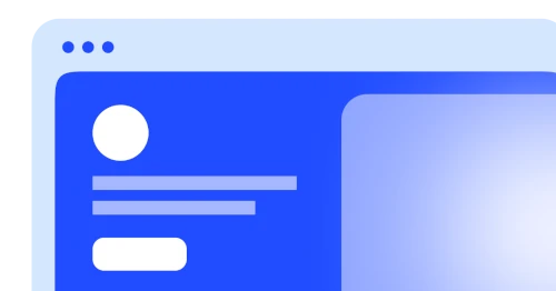 A stylized graphic of a generic landing page