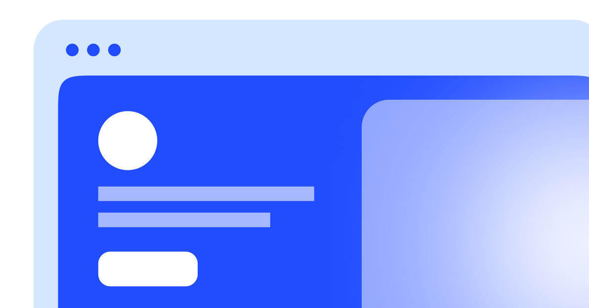 A stylized graphic of a generic landing page